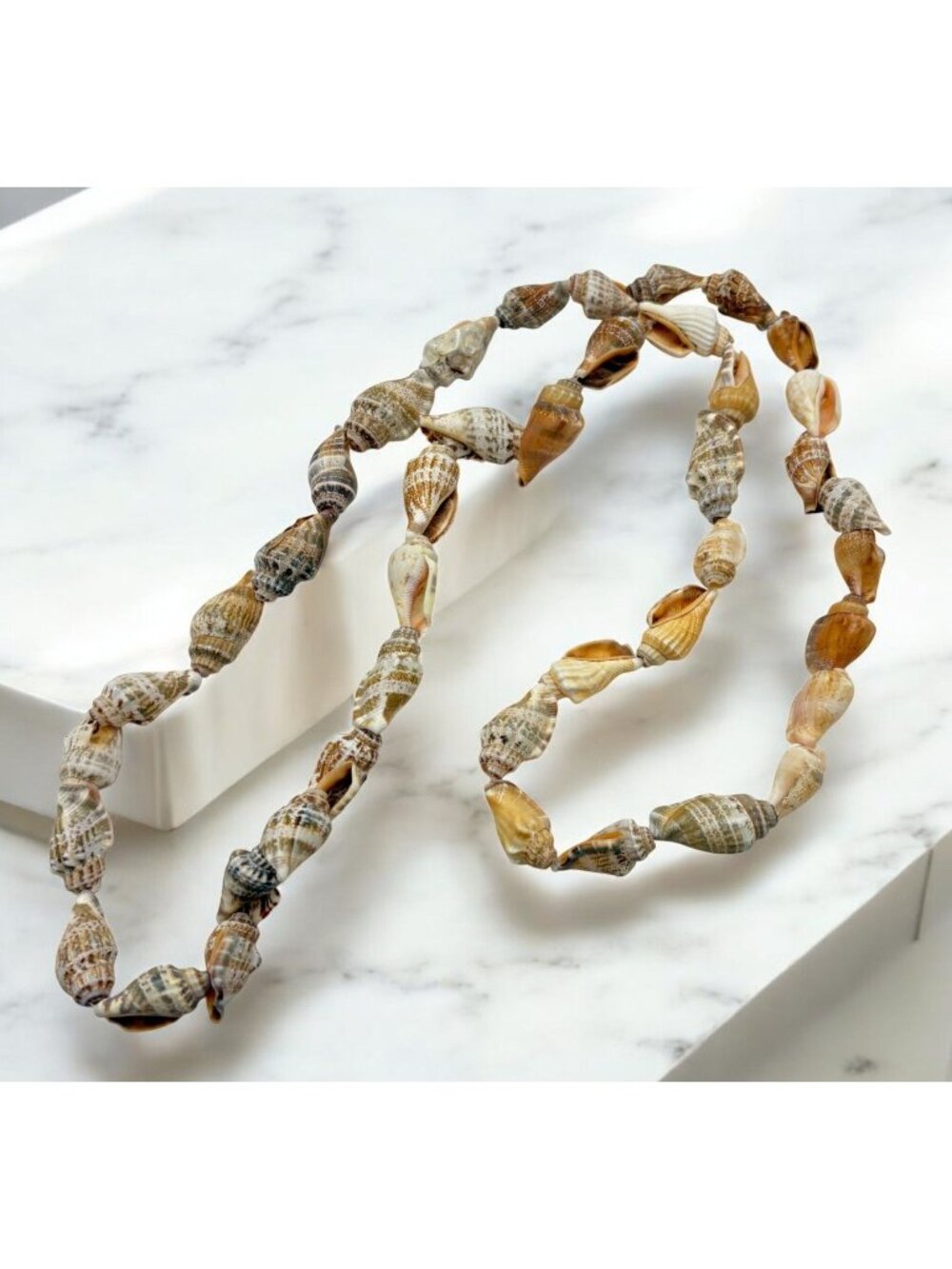 Natural Conch Shell Necklace Boho Beach Surfer Coastal Style Sea Life Seashell